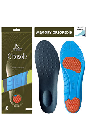 OS204 - Memory Ortopedik - Ortopedik Memory Foam Ayakkabı Tabanlığı, Masaj Etkili, Kemer Destekli Tabanlık