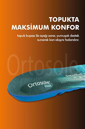 OS204 | Memory ve Jel Ortopedik, Masaj Etkili, Hafızalı, Yumuşak, Ekstra Konfor Günlük İç Tabanlık