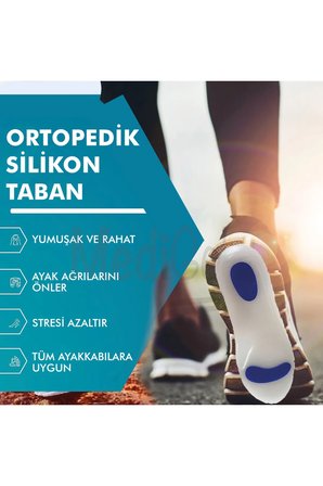 MG01 - Silikon Ortopedik | Ark Destekli, Darbe Emici, Topuk Dikeni için Yumuşak İç Tabanlık