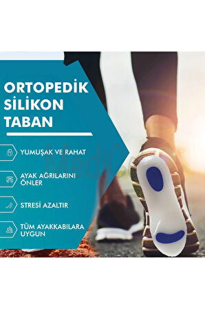 MG01 - Silikon Ortopedik | Ark Destekli, Darbe Emici, Topuk Dikeni için Yumuşak İç Tabanlık