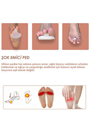 MG05 - Silikon Metatars Desteği | Yumuşak, Darbe Emici, Ayak Ön Bölgesi Için Koruyucu Ped