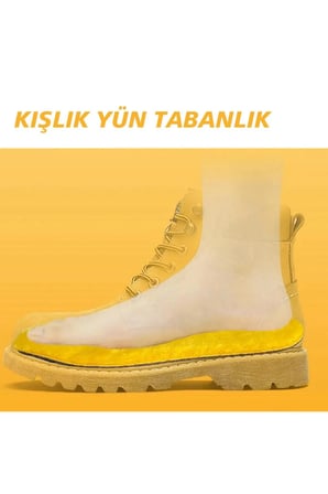 LX09 - Vegan Doğal Mantar Sarı Peluş | Doğal Isı, Soğuk Havalara Özel, Sıcak Tutan Iç Tabanlık