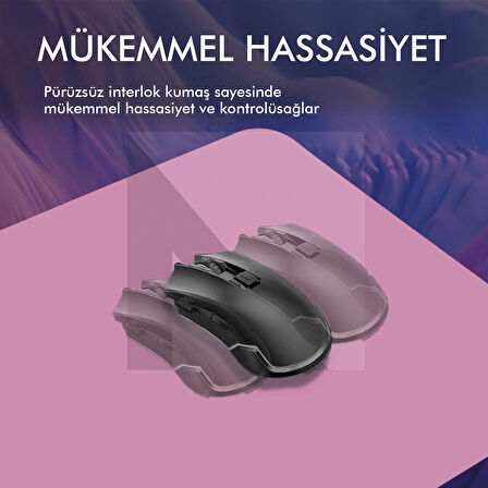 ACTIVE TEAM - Gaming Oyuncu Mouse Pad, Kaymaz Taban Gamer Mousepad, Masa Koruyucu Masa Matı, Ofis Tipi Klavye ve Fare Altlığı (Siyah, 22x18 cm - S)