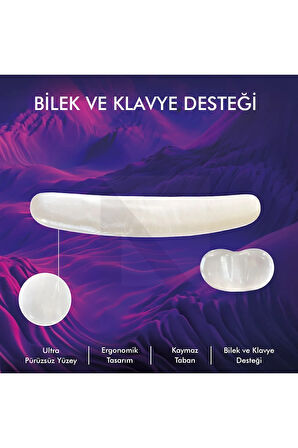 MP04 - Jel Mouse Ve Klavye Bilek Destek Pedi | Yumuşak, Ergonomik, El Bileği Dinlendirme Ped Set