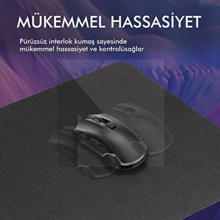 ACTIVE TEAM - Gaming Oyuncu Mouse Pad, Kaymaz Taban Gamer Mousepad, Masa Koruyucu Masa Matı, Ofis Tipi Klavye ve Fare Altlığı (27x23 cm - M)