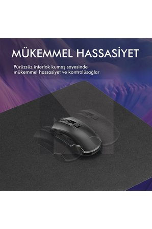 MP05 - 27x23 Medium Siyah Gaming Mousepad | Kaymaz Taban, Oyuncu Gamepad, Ev, Ofis, Oyun