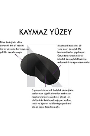 MP03 - Memory Mouse Ve Klavye Bilek Destek Pedi | Yumuşak, Ergonomik, El Bileği Dinlendirme Ped Set