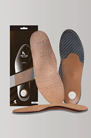 LT01 - Deri Tam Ortopedik | Ark Destekli, Koku Önleyici Ve Ter Emici Hakiki Deri Iç Tabanlık