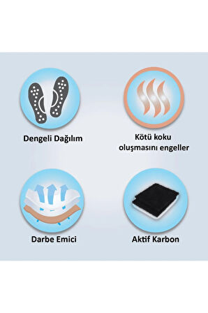 LT01 - Deri Tam Ortopedik | Ark Destekli, Koku Önleyici Ve Ter Emici Hakiki Deri Iç Tabanlık