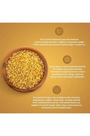 Altunsa Orta Pilavlık Yerli Bulgur 900 G