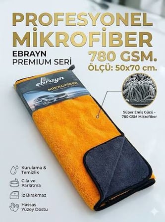 EBRAYN MİKROFİBER BEZ 50*70CM 780GSM EBR-903