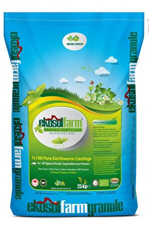 EKOSOLFARM SOLUCAN GÜBRESİ 25 KG WORM CASTINGS