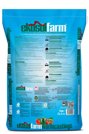 EKOSOLFARM SOLUCAN GÜBRESİ 25 KG WORM CASTINGS