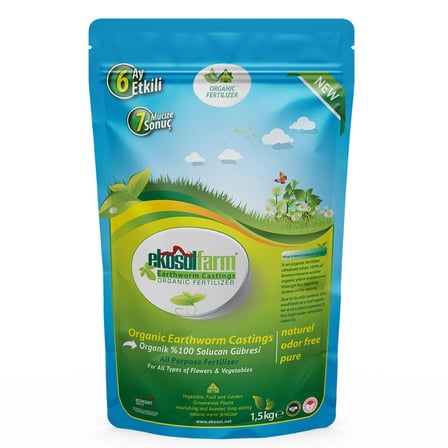 EKOSOLFARM SOLUCAN GÜBRESİ 1,5 KG WORM CASTINGS