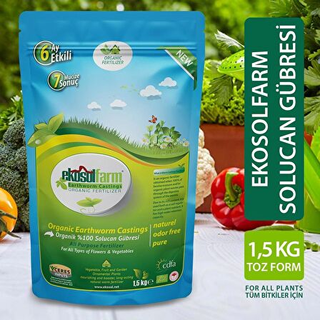 EKOSOLFARM SOLUCAN GÜBRESİ 1,5 KG WORM CASTINGS