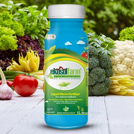 EKOSOLFARM SIVI SOLUCAN GÜBRESİ 1 LİTRE LIQUID WORM FERTILIZER