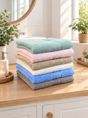 6 Lı Royam %100 Pamuklu 200 Gr Kuaför Berber El Yüz Havlusu 50 X 90 Çok Renkli 
