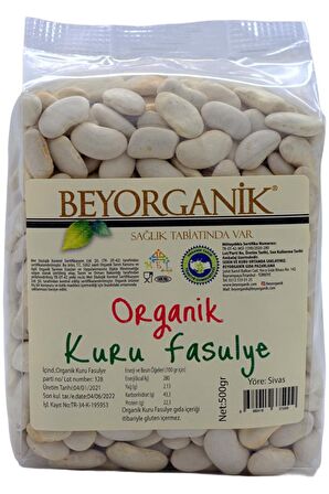 Organik Kuru Fasulye (500 gr) - Beyorganik