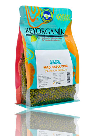 Organik Maş Fasulyesi 500gr (PESTİSİT VE AFLATOKSİN ANALİZLİ)
