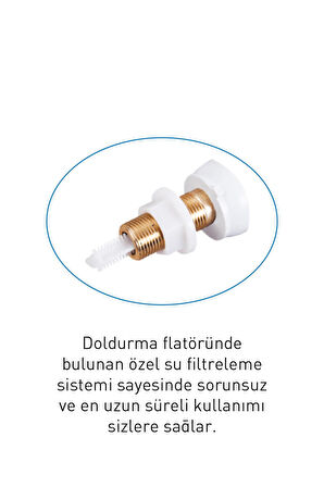 JET TELESKOP Flatör Plastik Prinç 3/8 Alttan Doldurma P-98