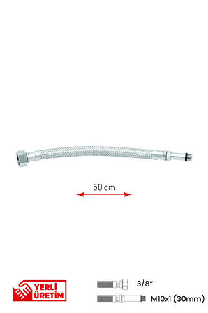 Bağlantı Hortumu 3/8' ' -M10x1 (30mm) 50cm