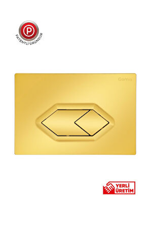 Mat Gold Gama Çift Basmalı Rezervuar Butonu