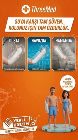 Alçı ve Bandaj Koruyucu - Yetişkin Bacak Diz Üstü Su Geçirmez Her Islak Alanda Kullanım Kırık Bandaj gibi Durumlar İçin Banyo ve Duş Ürünü Alçı Bonesi