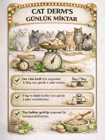 Kedi Multivitamin & Aminoasit Takviyesi – Yavru, Yetişkin, Hamile ve Yaşlı Kediler İçin 90 Tablet