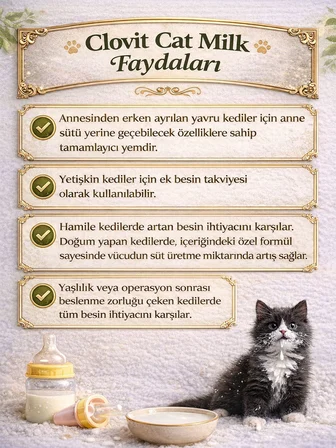Yavru Kediler İçin Süt Tozu 250 gr