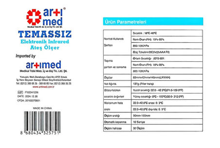 ARTIMED TEMASSIZ ATEŞ ÖLÇER