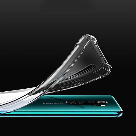 Xiaomi Redmi Note 8 Pro Kılıf Nitro Anti Shock Darbe Emici Köşe Korumalı Şeffaf Silikon Kapak