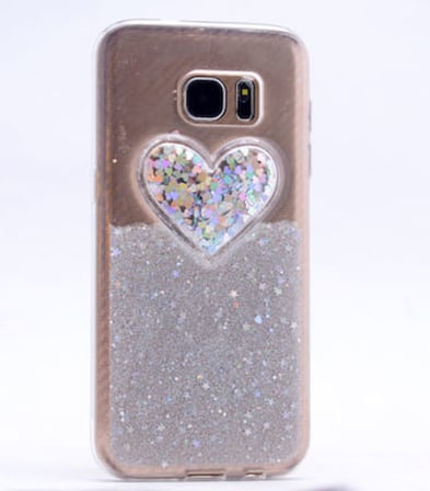 Lexroo Galaxy S6 Edge Kılıf Lexroo Kalpli Silikon - Gold