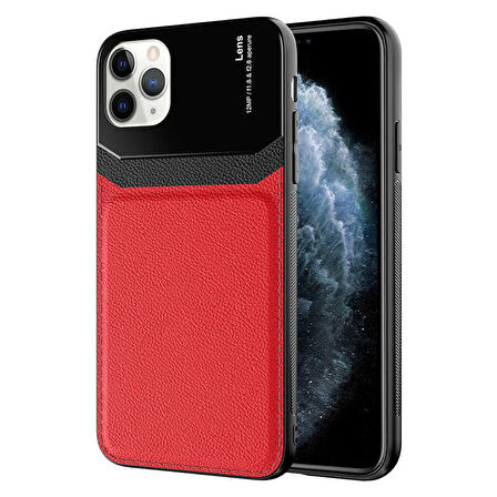 iPhone 11 Pro Uyumlu ​Zore Emiks Kapak-Kırmızı