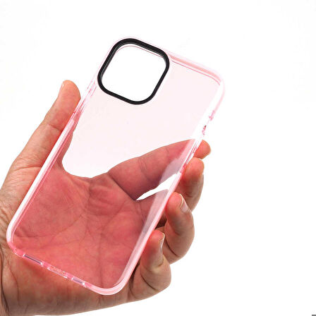 iPhone 12 Uyumlu Zore Punto Kapak-Pembe