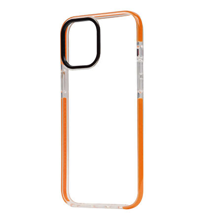 iPhone 12 Pro Max Uyumlu Zore Punto Kılıf-Turuncu