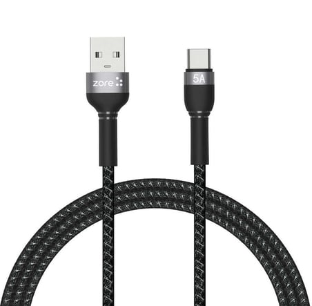 Siyah Shira Serisi Type-c Usb Kablo 1 Metre-Zore