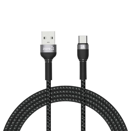Siyah Shira Serisi Type-c Usb Kablo 2 Metre-Zore