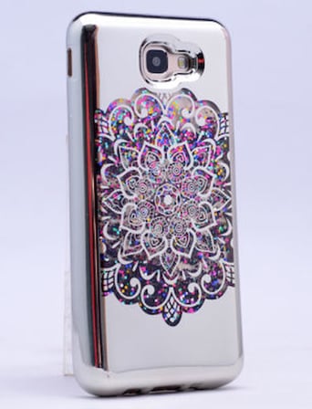 Lexroo Galaxy A5 2016 Kılıf Lexroo Lazer Çiçekli Sıvılı Silikon - Mor
