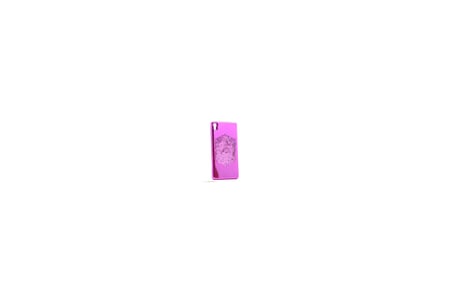 Lexroo Sony Xperia XZ Kılıf Lexroo Lazer Çiçekli Sıvılı Silikon - Pembe Koyu