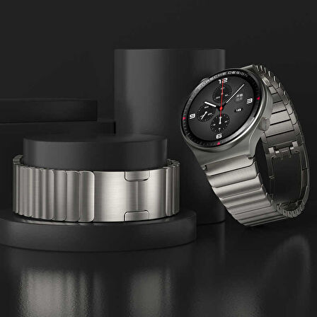 Huawei Honor Magic 2 46mm Uyumlu KRD-35 22mm Metal Zore Kordon-Gümüş