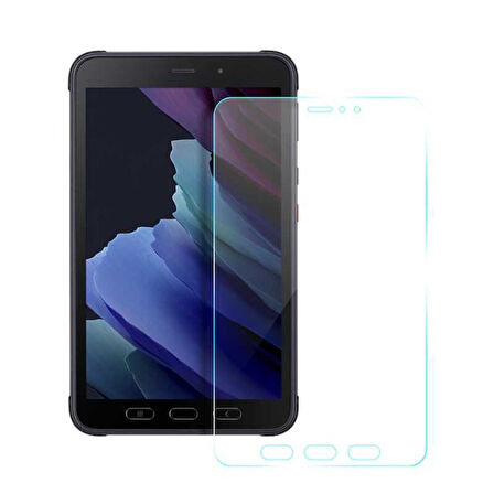 Galaxy Tab Active 3 T577 Uyumlu ​EFFX Tablet Temperli Cam Ekran Koruyucu-Renksiz