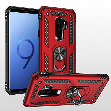 Galaxy S9 Plus Uyumlu Zore Vega Kapak-Kırmızı