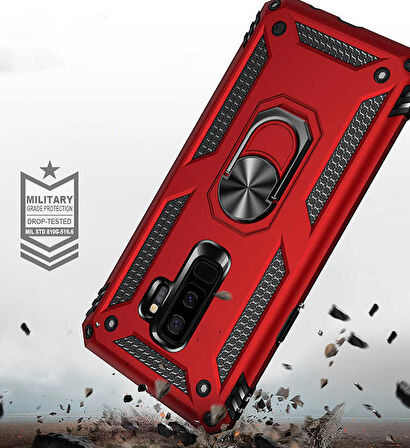 Galaxy S9 Plus Uyumlu Zore Vega Kapak-Kırmızı