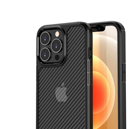 iPhone 13 Pro Uyumlu Zore İnoks Kılıf-Siyah