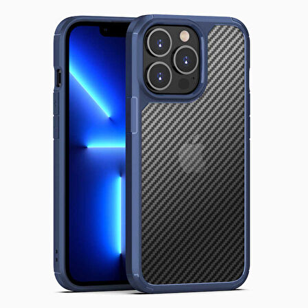 iPhone 13 Pro Uyumlu Zore İnoks Kılıf-Mavi