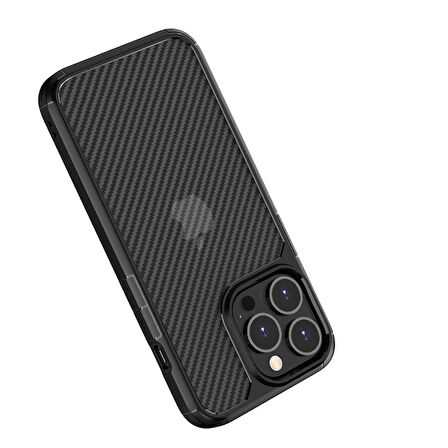 iPhone 13 Pro Max Uyumlu Zore İnoks Kılıf-Siyah