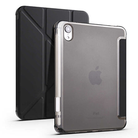 iPad Mini 2021 (6.Nesil) Kılıf Tri Folding Kalem Bölmeli Standlı Kılıf