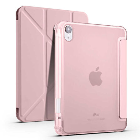 iPad Mini 2021 (6.Nesil) Kılıf Tri Folding Kalem Bölmeli Standlı Kılıf