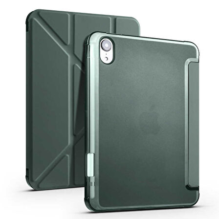 iPad Mini 2021 (6.Nesil) Kılıf Tri Folding Kalem Bölmeli Standlı Kılıf