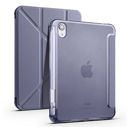 iPad Mini 2021 (6.Nesil) Kılıf Tri Folding Kalem Bölmeli Standlı Kılıf